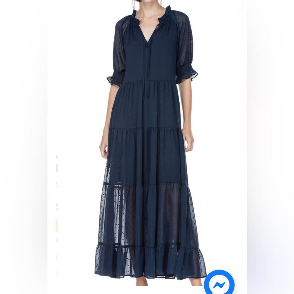 Jade Melody Tam Navy Maxi Dress Size Small